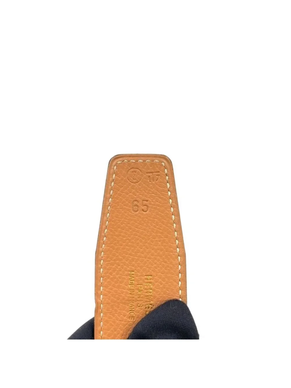Hermes Constance H Belt Leather Black Gold